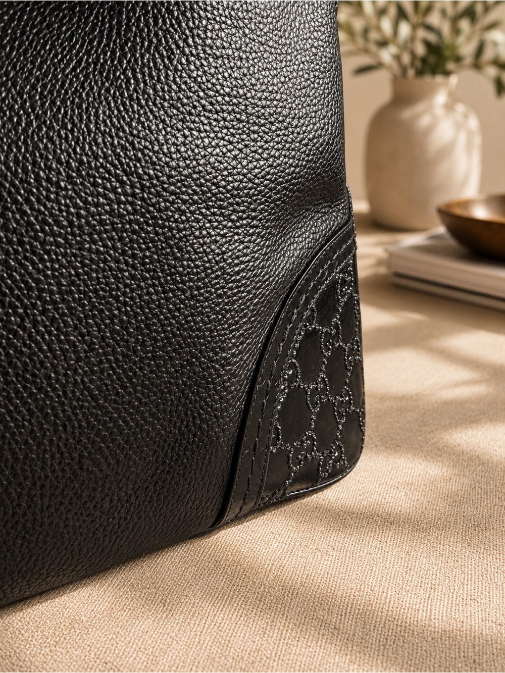 Gucci Guccissima Leather w/ Crystal Rhinestone Bag Custom One-of-a-Kind Piece - Picture 6 of 17